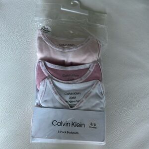 Open Package Calvin Klein Organic Baby 5 Pack Bodysuits